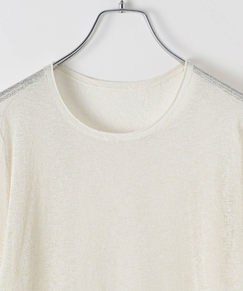 BAYFLOW(ベイフロー)の「【EF(エフ)】シアークループルオーバー(WOMEN)(Tシャツ/カットソー・レディース・ピンク/アイボリー・FREE)」の3枚目の写真