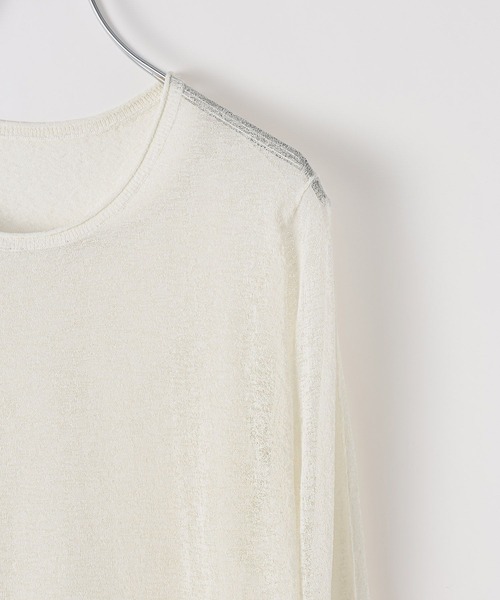 BAYFLOW(ベイフロー)の「【EF(エフ)】シアークループルオーバー(WOMEN)(Tシャツ/カットソー・レディース・ピンク/アイボリー・FREE)」の4枚目の写真