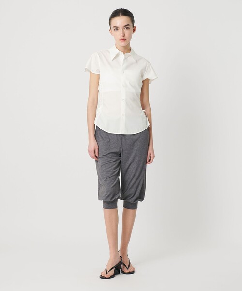 ATTISESSION（アティセッション）の「＜ATTISESSION＞レースアップ ショートスリーブ シャツ（シャツ/ブラウス・レディース・ネイビー/オフホワイト・FREE）」の6枚目の写真