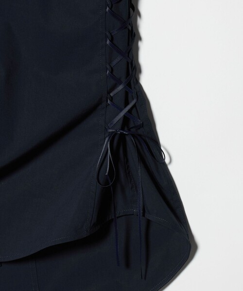 ATTISESSION（アティセッション）の「＜ATTISESSION＞レースアップ ショートスリーブ シャツ（シャツ/ブラウス・レディース・ネイビー/オフホワイト・FREE）」の12枚目の写真