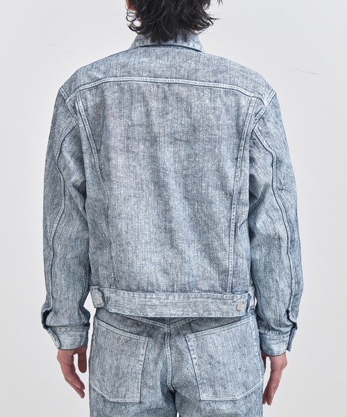 URU（ウル）の「TRUCKER JACKET（デニムジャケット・メンズ・ホワイト・1/2）」の2枚目の写真