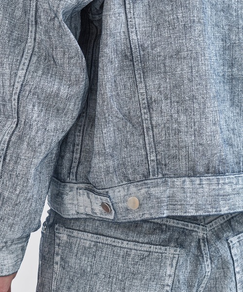 URU（ウル）の「TRUCKER JACKET（デニムジャケット・メンズ・ホワイト・1/2）」の5枚目の写真