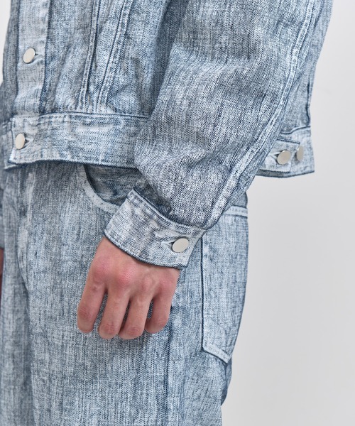 URU（ウル）の「TRUCKER JACKET（デニムジャケット・メンズ・ホワイト・1/2）」の7枚目の写真