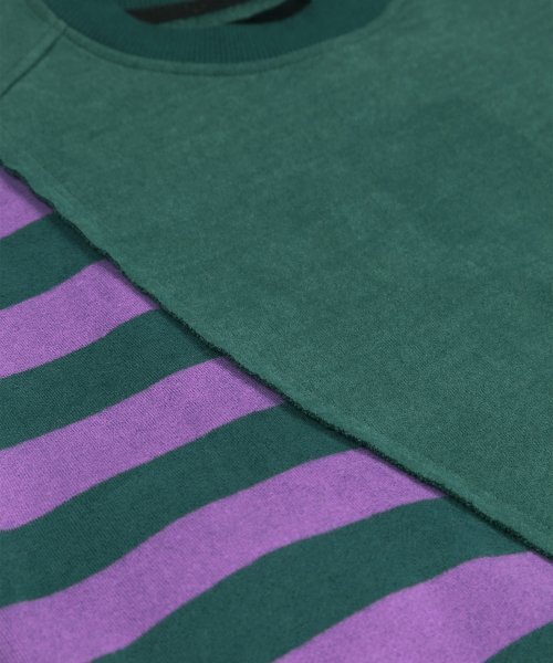 AJOBYAJO（アジョバイアジョ）の「Twofold Stripe Sweatshirt [Green]（スウェット・レディース・その他・L/XL）」の4枚目の写真