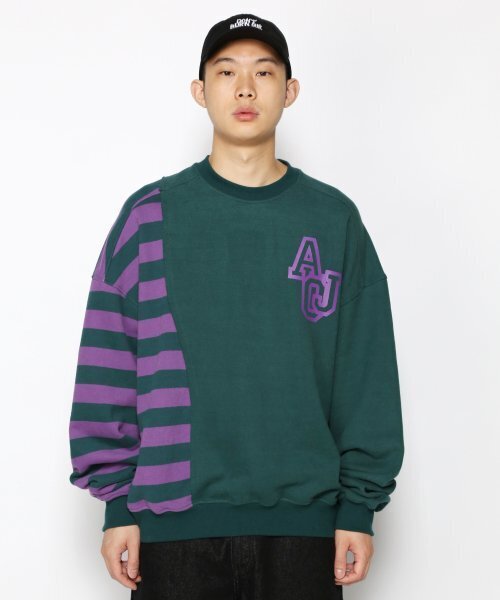 AJOBYAJO（アジョバイアジョ）の「Twofold Stripe Sweatshirt [Green]（スウェット・レディース・その他・L/XL）」の7枚目の写真