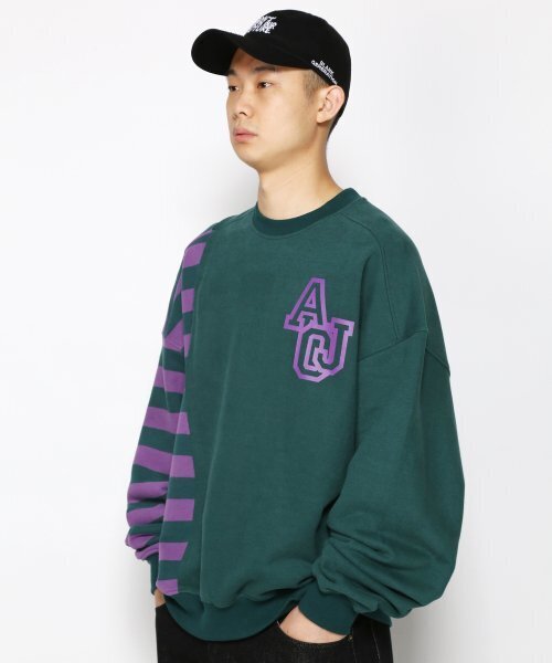 AJOBYAJO（アジョバイアジョ）の「Twofold Stripe Sweatshirt [Green]（スウェット・レディース・その他・L/XL）」の8枚目の写真