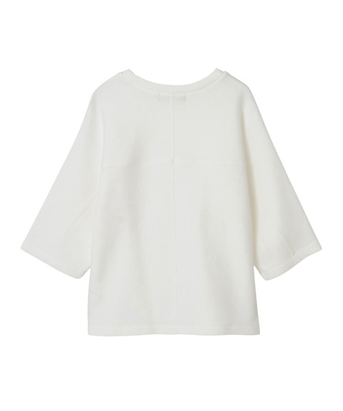 LOGEMENT DE CLAIRE(ロジュモンドクレール)の「切り替え6分袖プルオーバー(Tシャツ/カットソー・レディース・ブラック/オフホワイト/ブルー・FREE)」の6枚目の写真