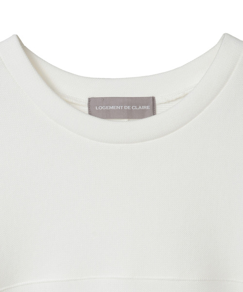 LOGEMENT DE CLAIRE(ロジュモンドクレール)の「切り替え6分袖プルオーバー(Tシャツ/カットソー・レディース・ブラック/オフホワイト/ブルー・FREE)」の7枚目の写真