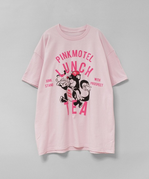 RNA(アールエヌエー)の「M2681 PINKMOTEL クロネコプリントTEE(Tシャツ/カットソー・レディース・杢グレー/ホワイト/ピンク・MEDIUM)」の13枚目の写真