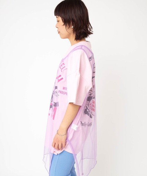 RNA(アールエヌエー)の「M2681 PINKMOTEL クロネコプリントTEE(Tシャツ/カットソー・レディース・杢グレー/ホワイト/ピンク・MEDIUM)」の11枚目の写真