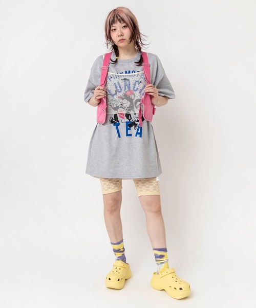 RNA(アールエヌエー)の「M2681 PINKMOTEL クロネコプリントTEE(Tシャツ/カットソー・レディース・杢グレー/ホワイト/ピンク・MEDIUM)」の17枚目の写真