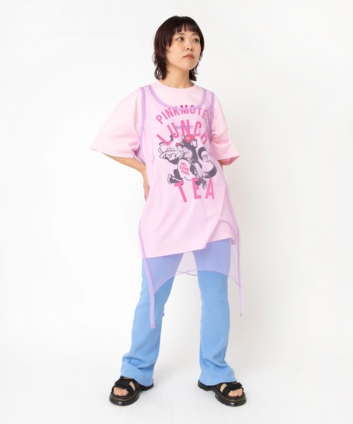 RNA(アールエヌエー)の「M2681 PINKMOTEL クロネコプリントTEE(Tシャツ/カットソー・レディース・杢グレー/ホワイト/ピンク・MEDIUM)」の18枚目の写真