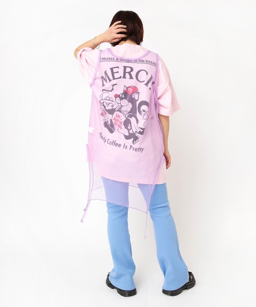 RNA(アールエヌエー)の「M2681 PINKMOTEL クロネコプリントTEE(Tシャツ/カットソー・レディース・杢グレー/ホワイト/ピンク・MEDIUM)」の20枚目の写真
