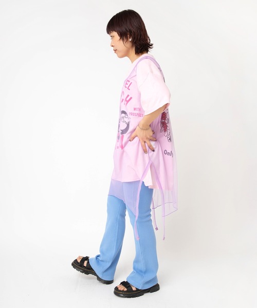 RNA(アールエヌエー)の「M2681 PINKMOTEL クロネコプリントTEE(Tシャツ/カットソー・レディース・杢グレー/ホワイト/ピンク・MEDIUM)」の19枚目の写真