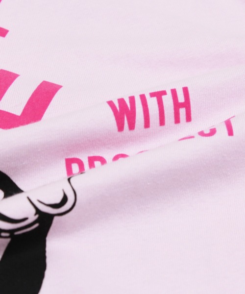 RNA(アールエヌエー)の「M2681 PINKMOTEL クロネコプリントTEE(Tシャツ/カットソー・レディース・杢グレー/ホワイト/ピンク・MEDIUM)」の15枚目の写真