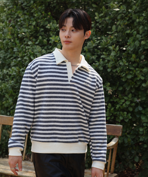 Multi-Stripe PK Knit — бело‑темно‑синий