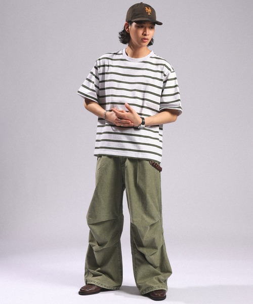 RAGEBLUE(レイジブルー)の「Multi Border TShirt/マルチボーダーTシャツ(Tシャツ/カットソー・メンズ・ホワイト/ライトブルー/ネイビー・MEDIUM/LARGE)」の7枚目の写真