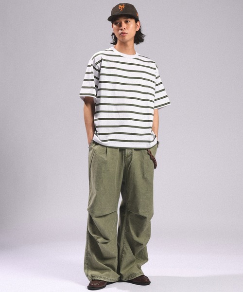 RAGEBLUE(レイジブルー)の「Multi Border TShirt/マルチボーダーTシャツ(Tシャツ/カットソー・メンズ・ホワイト/ライトブルー/ネイビー・MEDIUM/LARGE)」の8枚目の写真