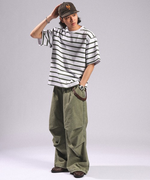 RAGEBLUE(レイジブルー)の「Multi Border TShirt/マルチボーダーTシャツ(Tシャツ/カットソー・メンズ・ホワイト/ライトブルー/ネイビー・MEDIUM/LARGE)」の9枚目の写真