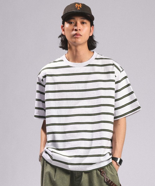 RAGEBLUE(レイジブルー)の「Multi Border TShirt/マルチボーダーTシャツ(Tシャツ/カットソー・メンズ・ホワイト/ライトブルー/ネイビー・MEDIUM/LARGE)」の10枚目の写真
