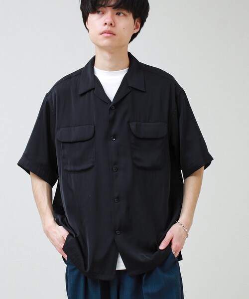 PENDLETON(ペンドルトン)の「【PENDLETON/ペンドルトン】Open Collar Shirt(シャツ/ブラウス・メンズ・ブラック/オフホワイト・L/M)」の2枚目の写真