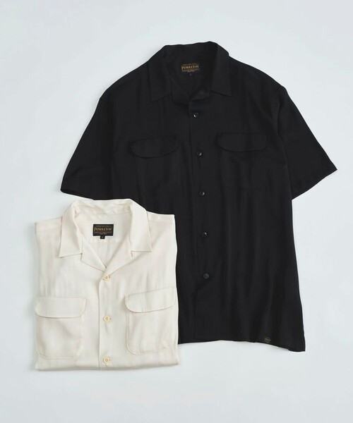 PENDLETON(ペンドルトン)の「【PENDLETON/ペンドルトン】Open Collar Shirt(シャツ/ブラウス・メンズ・ブラック/オフホワイト・L/M)」の3枚目の写真