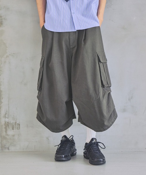 PBLIM(ページボーイリム)の「《UNISEX》アソートハーフカーゴパンツ(カーゴパンツ・レディース・チャコールグレー/グレイッシュベージュ/カモフラージュ・MEDIUM/LARGE)」の2枚目の写真