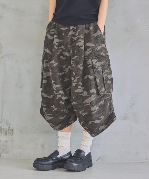 PBLIM(ページボーイリム)の「《UNISEX》アソートハーフカーゴパンツ(カーゴパンツ・レディース・チャコールグレー/グレイッシュベージュ/カモフラージュ・MEDIUM/LARGE)」の3枚目の写真