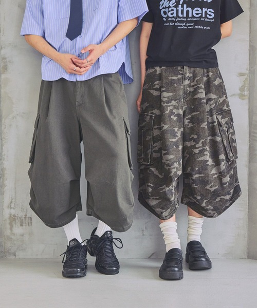 PBLIM(ページボーイリム)の「《UNISEX》アソートハーフカーゴパンツ(カーゴパンツ・レディース・チャコールグレー/グレイッシュベージュ/カモフラージュ・MEDIUM/LARGE)」の4枚目の写真