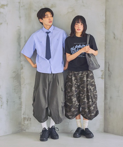 PBLIM(ページボーイリム)の「《UNISEX》アソートハーフカーゴパンツ(カーゴパンツ・レディース・チャコールグレー/グレイッシュベージュ/カモフラージュ・MEDIUM/LARGE)」の7枚目の写真