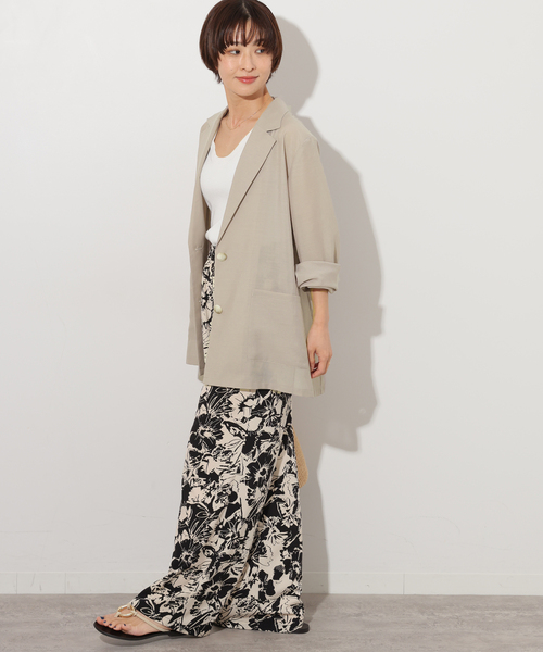 JOURNAL STANDARD relume（ジャーナルスタンダード　レリューム）の「《追加2》シングルシアージャケット（テーラードジャケット・レディース・ベージュ/ブラック/アイボリー・FREE）」の9枚目の写真