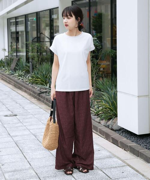 ITEMS URBANRESEARCH(アイテムズ アーバンリサーチ)の「バックタックフレンチプルオーバー(Tシャツ/カットソー・レディース・ホワイト/ボルドー/グレー/ブラック/ベージュ・FREE)」の8枚目の写真