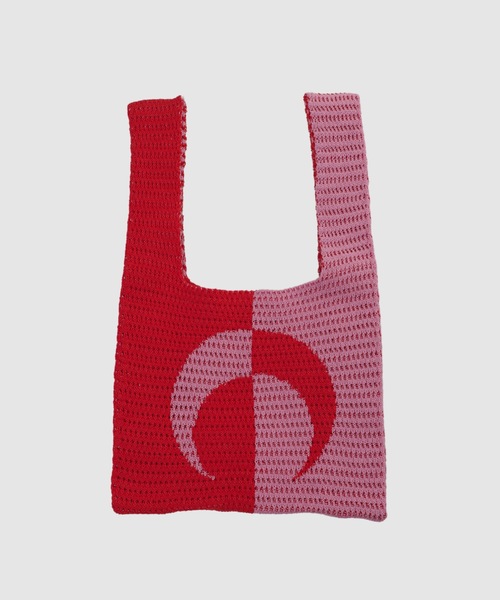 MARINE SERRE(マリーン・セル)の「CROCHET TOTE BAG(トートバッグ・レディース・レッド・ONE SIZE)」の2枚目の写真