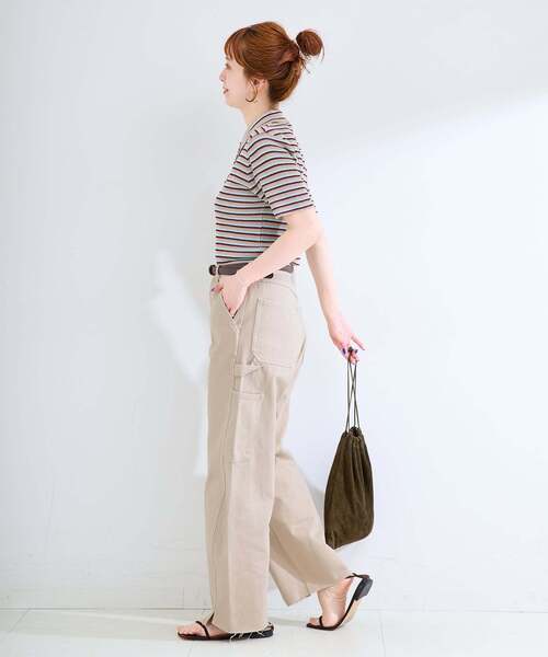 B.C STOCK(ベーセーストック)の「《追加》ウォッシャブル / DU JOUR / デュ ジュール BARREL PAINTER JEAN(デニムパンツ・レディース・ライトブルー/スカイブルー/ベージュ/ホワイト/ピンク・36/38)」の15枚目の写真