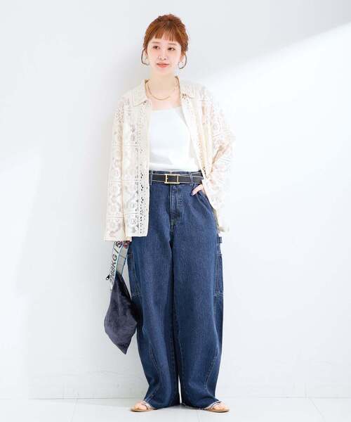 B.C STOCK(ベーセーストック)の「《追加》ウォッシャブル / DU JOUR / デュ ジュール BARREL PAINTER JEAN(デニムパンツ・レディース・ライトブルー/スカイブルー/ベージュ/ホワイト/ピンク・36/38)」の21枚目の写真