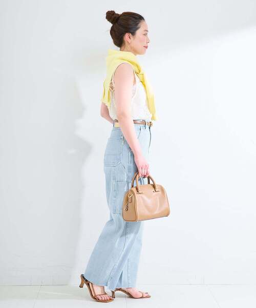 B.C STOCK(ベーセーストック)の「《追加》ウォッシャブル / DU JOUR / デュ ジュール BARREL PAINTER JEAN(デニムパンツ・レディース・ライトブルー/スカイブルー/ベージュ/ホワイト/ピンク・36/38)」の8枚目の写真