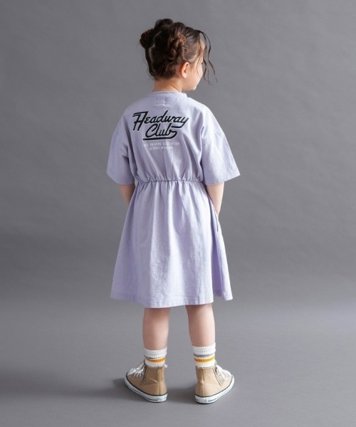 DRC branshes(ディーアールシーブランシェス)の「【WEB限定/DRC】BACKロゴ切替半袖ワンピース(ワンピース・キッズ・ブラック/ラベンダー/ピンク/ブルーグレー・140/150/120/130/110/100)」の3枚目の写真