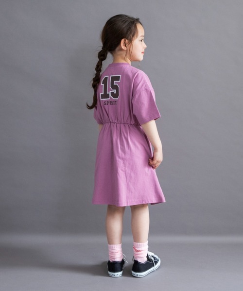 DRC branshes(ディーアールシーブランシェス)の「【WEB限定/DRC】BACKロゴ切替半袖ワンピース(ワンピース・キッズ・ブラック/ラベンダー/ピンク/ブルーグレー・140/150/120/130/110/100)」の16枚目の写真
