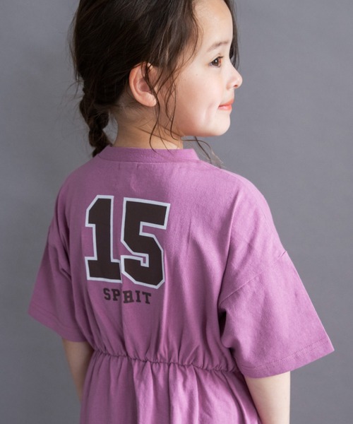 DRC branshes(ディーアールシーブランシェス)の「【WEB限定/DRC】BACKロゴ切替半袖ワンピース(ワンピース・キッズ・ブラック/ラベンダー/ピンク/ブルーグレー・140/150/120/130/110/100)」の19枚目の写真