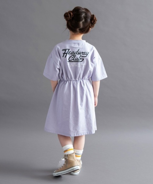 DRC branshes(ディーアールシーブランシェス)の「【WEB限定/DRC】BACKロゴ切替半袖ワンピース(ワンピース・キッズ・ブラック/ラベンダー/ピンク/ブルーグレー・140/150/120/130/110/100)」の7枚目の写真