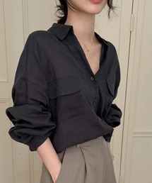 YUGA_YGMC　　Korean-style Sheer shirt blouse