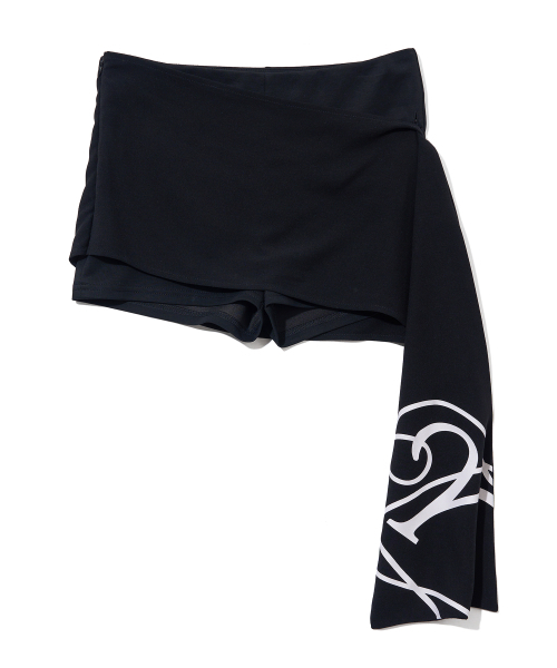YOUHEE(ユヒ)の「SLOGAN SKIRT PANTS_BLACK(その他パンツ・レディース・その他・SMALL/MEDIUM)」の2枚目の写真