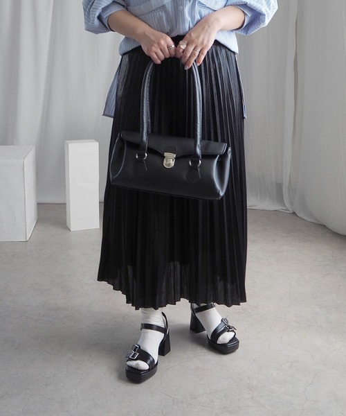 minia（ミニア）の「ダブルベルトのスクエアエトゥストームサンダル（サンダル・レディース・ブラック/シルバー・M/L/LL/S）」の21枚目の写真