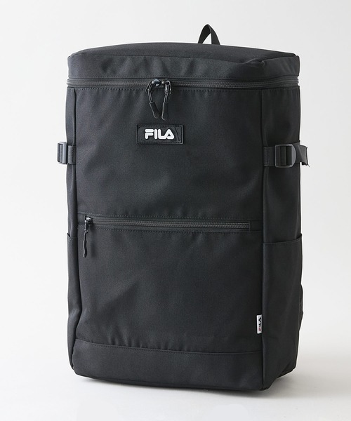 FILA(フィラ)の「【FILA/フィラ】【通勤・通学などデイリー使いに◎ 20L A4サイズ対応】スクエアデイパック PCポケット 部活 韓国ファッション ストリート(バックパック/リュック・メンズ・ブラック/レッド・FREE)」の13枚目の写真