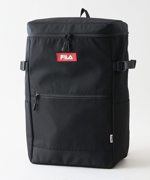 FILA(フィラ)の「【FILA/フィラ】【通勤・通学などデイリー使いに◎ 20L A4サイズ対応】スクエアデイパック PCポケット 部活 韓国ファッション ストリート(バックパック/リュック・メンズ・ブラック/レッド・FREE)」の14枚目の写真