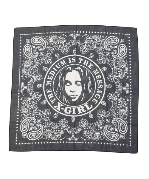 X-girl(エックスガール)の「SHEER FACE SCARF(バンダナ/スカーフ・レディース・ブラウン/ブラック・ONE SIZE)」の14枚目の写真