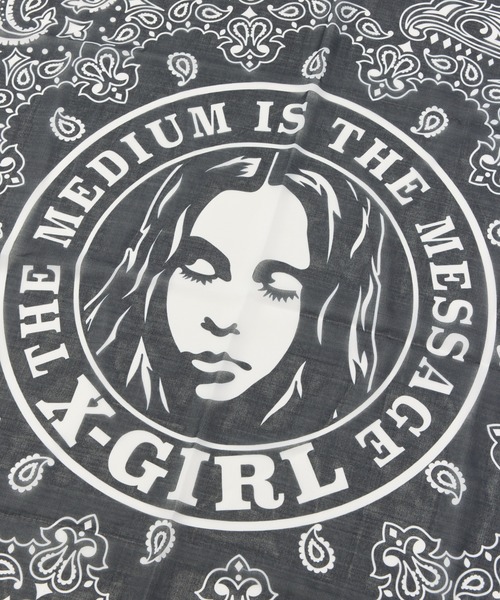 X-girl(エックスガール)の「SHEER FACE SCARF(バンダナ/スカーフ・レディース・ブラウン/ブラック・ONE SIZE)」の17枚目の写真