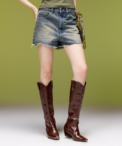 X-girl(エックスガール)の「SHEER FACE SCARF(バンダナ/スカーフ・レディース・ブラウン/ブラック・ONE SIZE)」の6枚目の写真