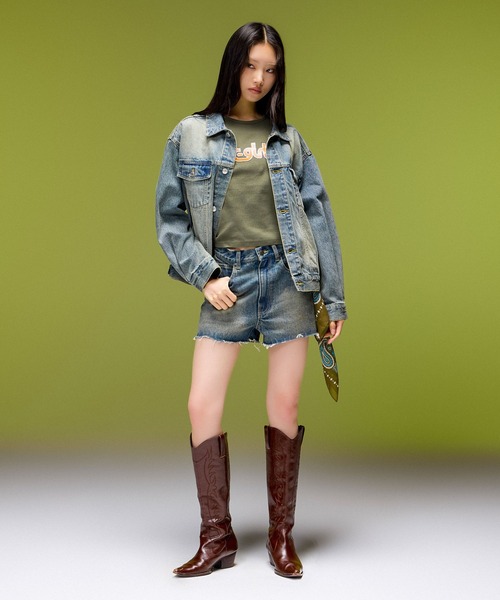 X-girl(エックスガール)の「SHEER FACE SCARF(バンダナ/スカーフ・レディース・ブラウン/ブラック・ONE SIZE)」の7枚目の写真