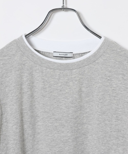 BAYFLOW（ベイフロー）の「ターンバックスリーブＴシャツ（Tシャツ/カットソー・レディース・ブラウン/グレー/チャコール・FREE）」の20枚目の写真